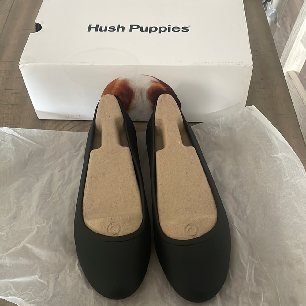 Black hush puppies shoes
